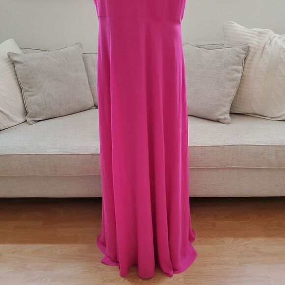 Dress the Population Cambria Tie Bodice Evening Dress size XL in Bright Fuchshia - Picture 7 of 16